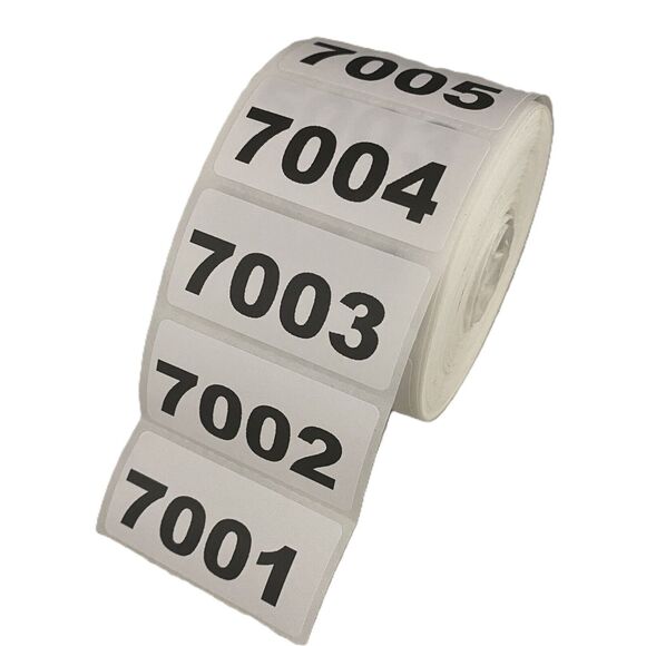 Inventory Number Stickers Consecutive Number‎ 1000 Labels Self Adhesive 2"x1" - Picture 11 of 16